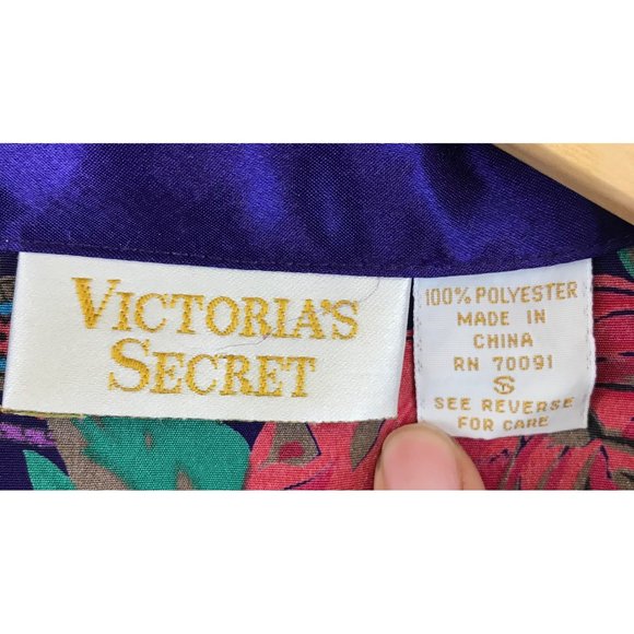 Vintage Victoria's Secret Gold Label Purple Paisley PJ Set size S - Picture 9 of 14